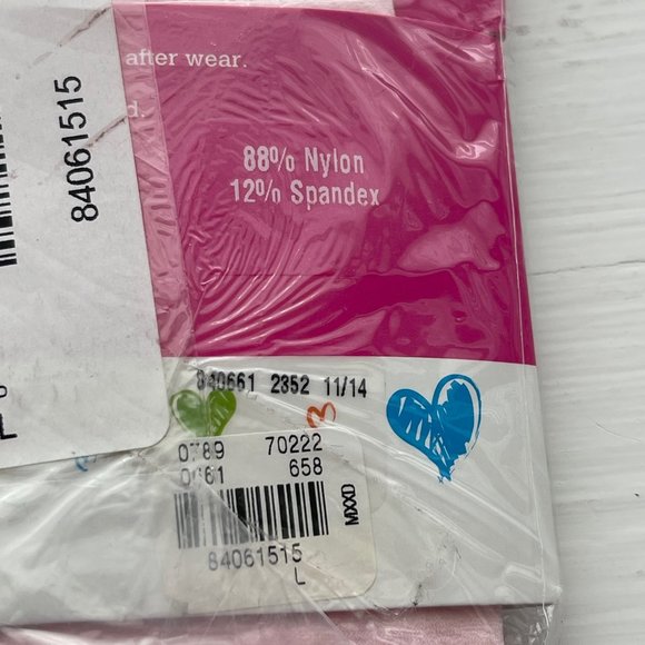 New Justice Footed Convertible Pink Ballet Dance Tights Size Large - Picture 3 of 8